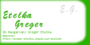 etelka greger business card